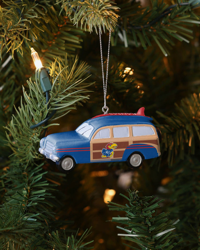 Kansas Jayhawks Station Wagon Ornament FOCO - FOCO.com