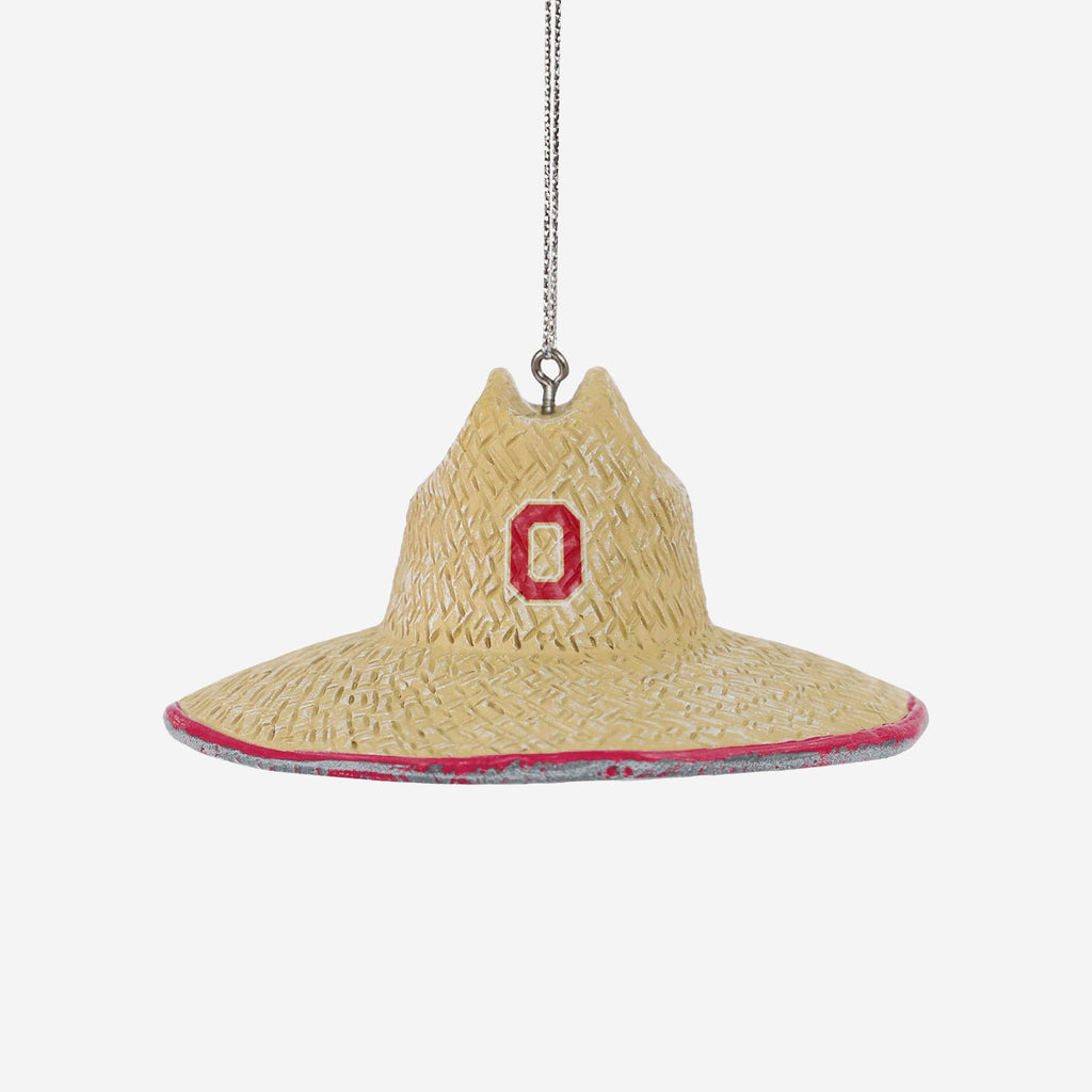 Ohio State Buckeyes Straw Hat Ornament FOCO - FOCO.com