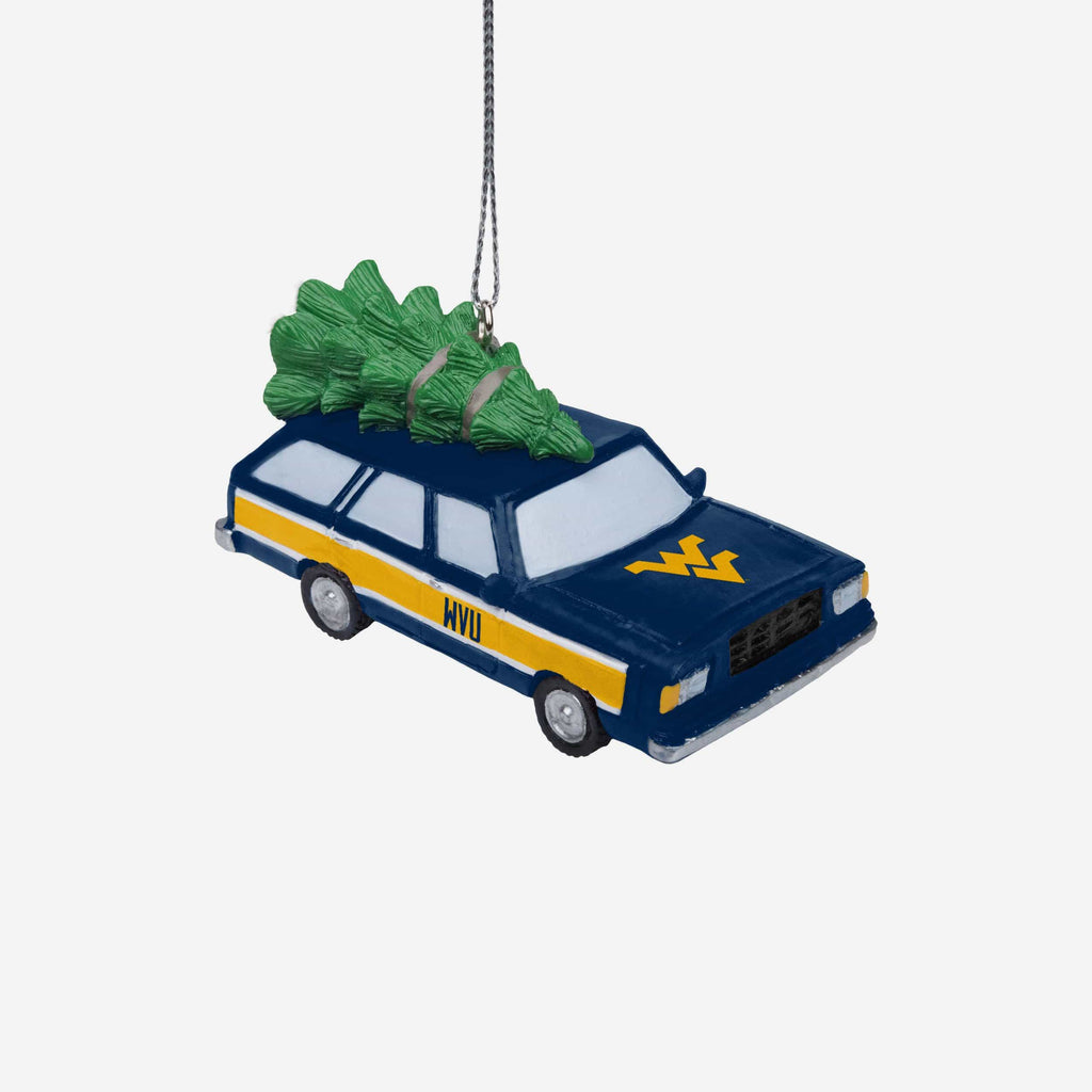 West Virginia Mountaineers Station Wagon With Tree Ornament FOCO - FOCO.com