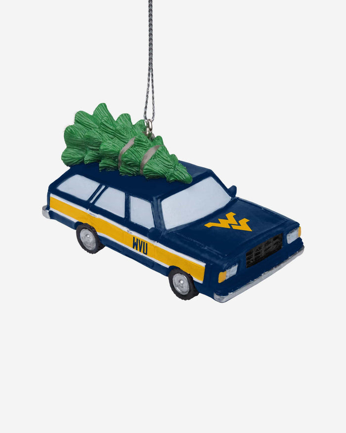 West Virginia Mountaineers Station Wagon With Tree Ornament FOCO - FOCO.com