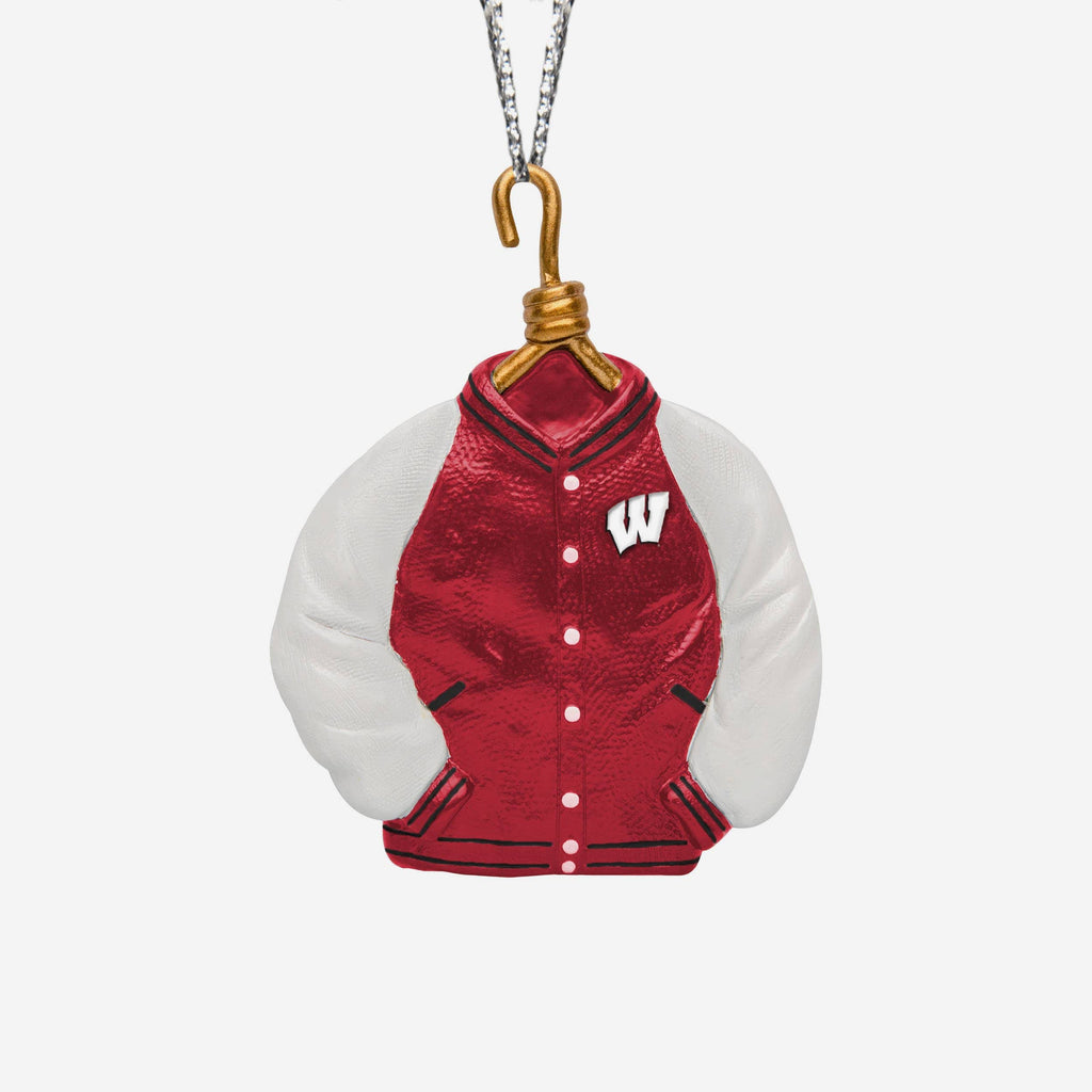 Wisconsin Badgers Varsity Jacket Ornament FOCO - FOCO.com