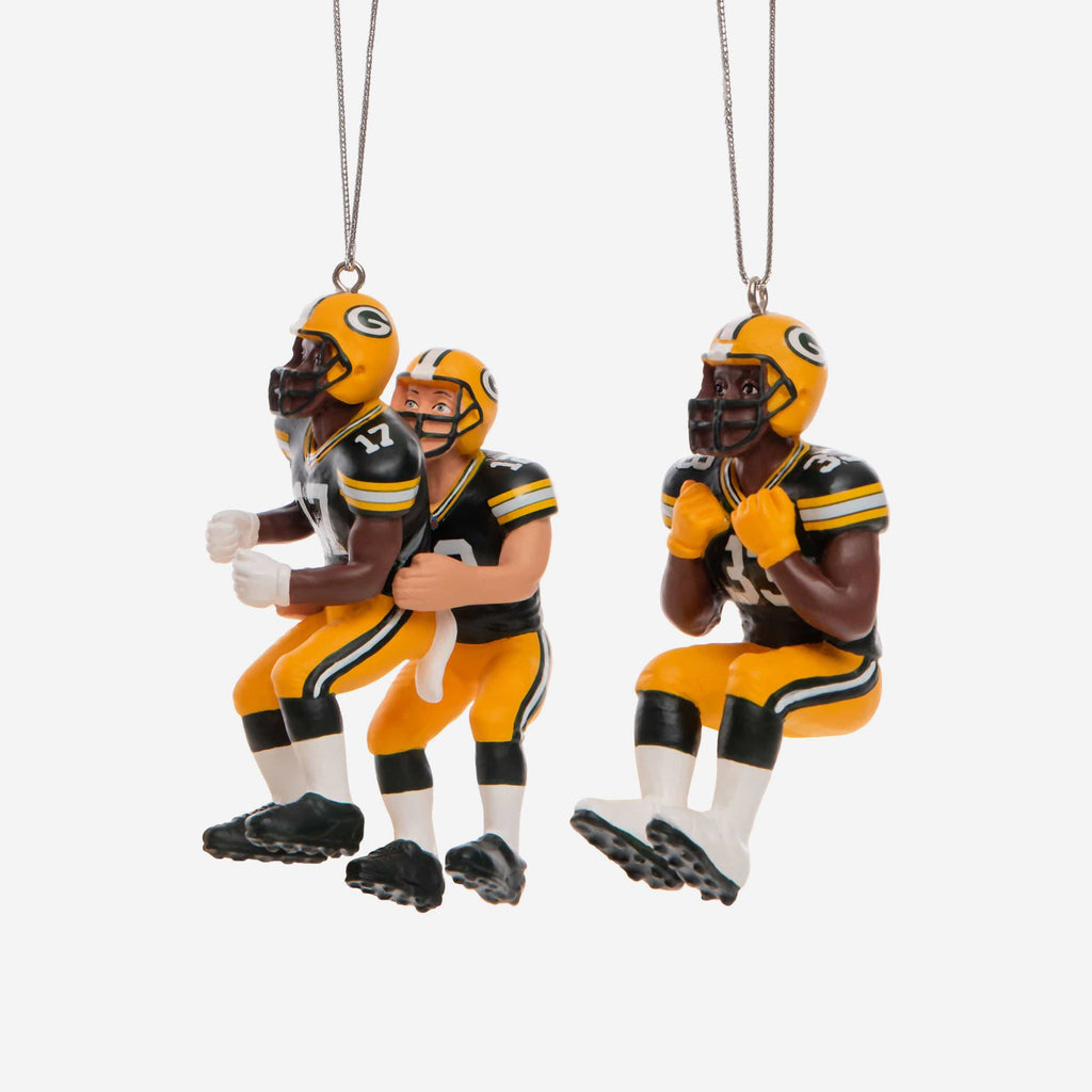 Green Bay Packers 3 Player Team Celebration Ornament FOCO - FOCO.com