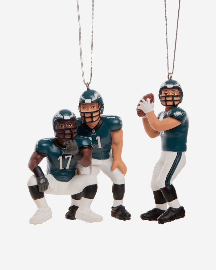 Philadelphia Eagles 3 Player Team Celebration Ornament FOCO - FOCO.com