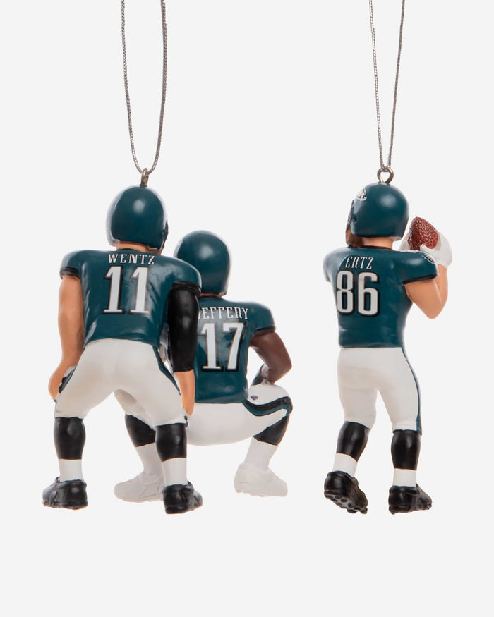 Philadelphia Eagles 3 Player Team Celebration Ornament FOCO - FOCO.com