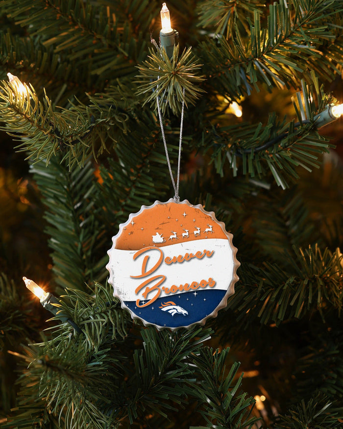 Denver Broncos Bottlecap Sign Ornament FOCO - FOCO.com