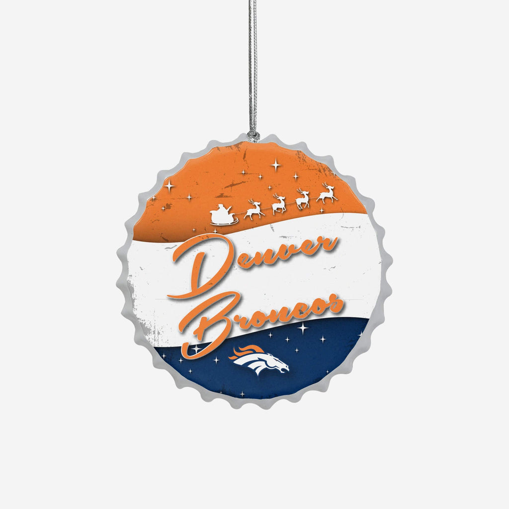 Denver Broncos Bottlecap Sign Ornament FOCO - FOCO.com