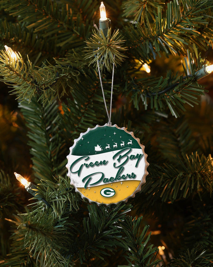 Green Bay Packers Bottlecap Sign Ornament FOCO - FOCO.com