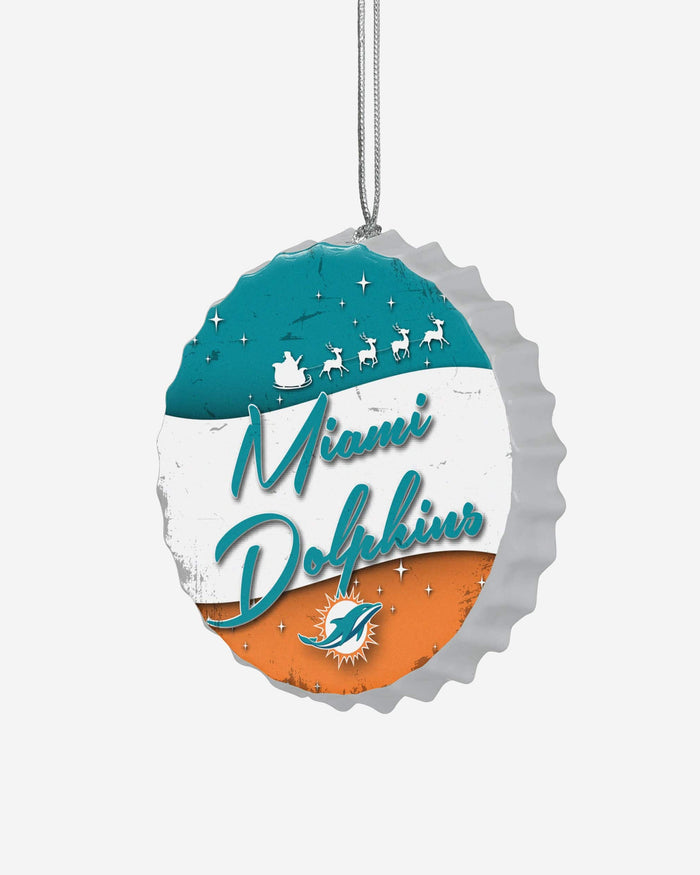 Miami Dolphins Bottlecap Sign Ornament FOCO - FOCO.com