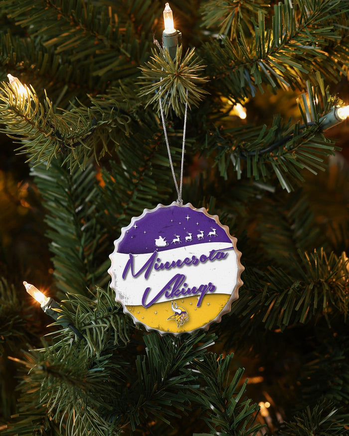 Minnesota Vikings Bottlecap Sign Ornament FOCO - FOCO.com