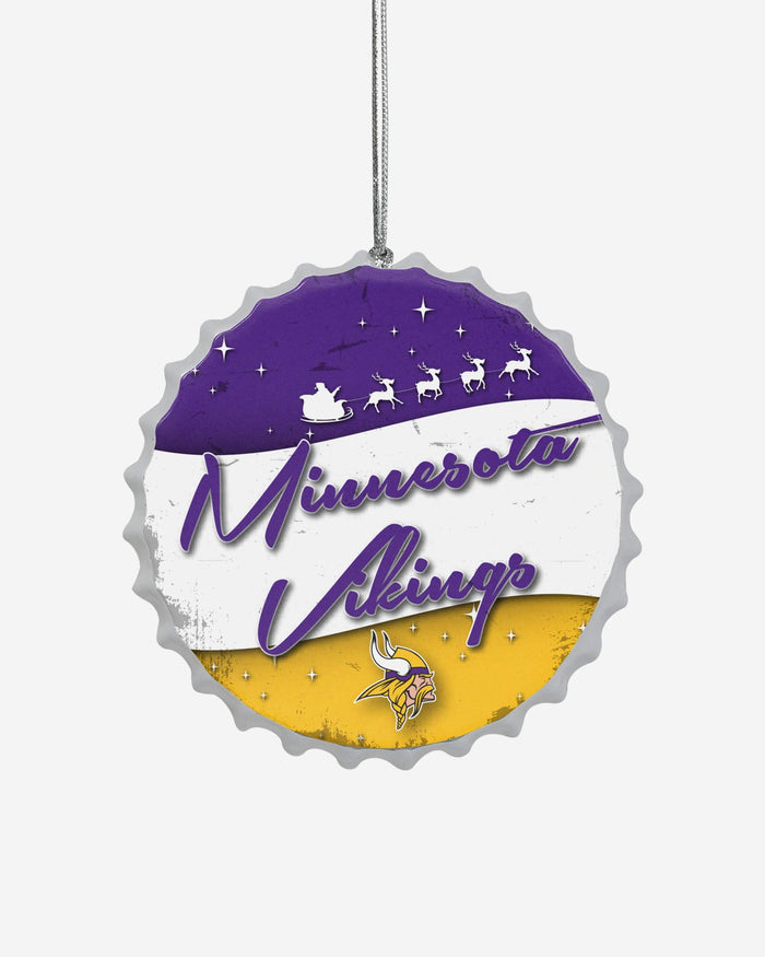Minnesota Vikings Bottlecap Sign Ornament FOCO - FOCO.com