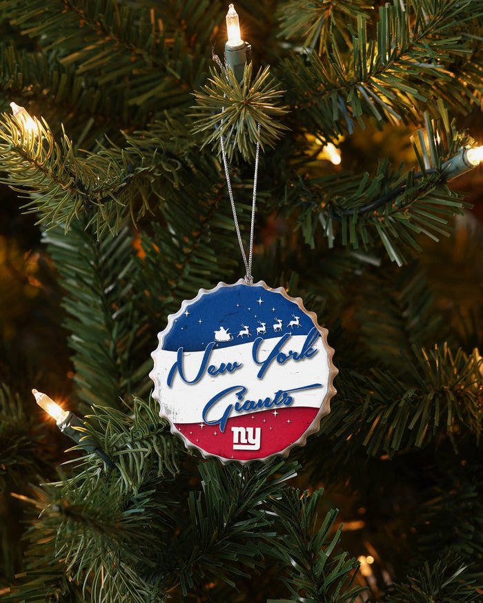 New York Giants Bottlecap Sign Ornament FOCO - FOCO.com