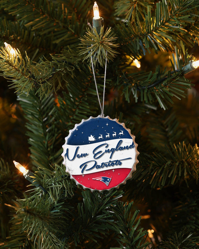 New England Patriots Bottlecap Sign Ornament FOCO - FOCO.com