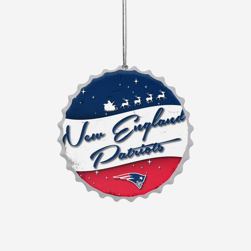 New England Patriots Bottlecap Sign Ornament FOCO - FOCO.com