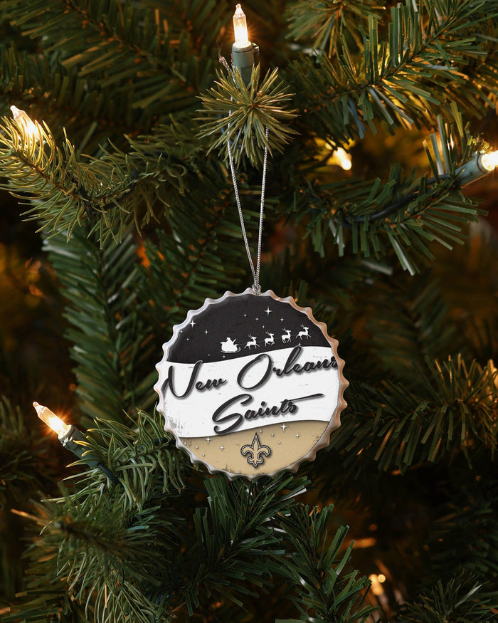 New Orleans Saints Bottlecap Sign Ornament FOCO - FOCO.com