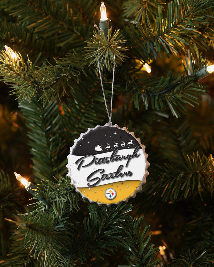 Pittsburgh Steelers Bottlecap Sign Ornament FOCO - FOCO.com