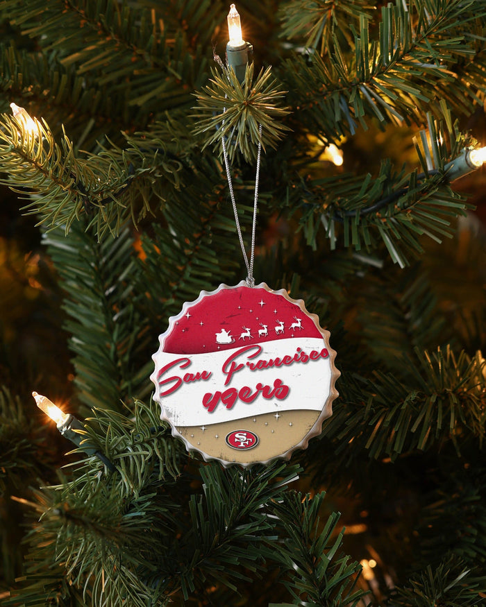 San Francisco 49ers Bottlecap Sign Ornament FOCO - FOCO.com