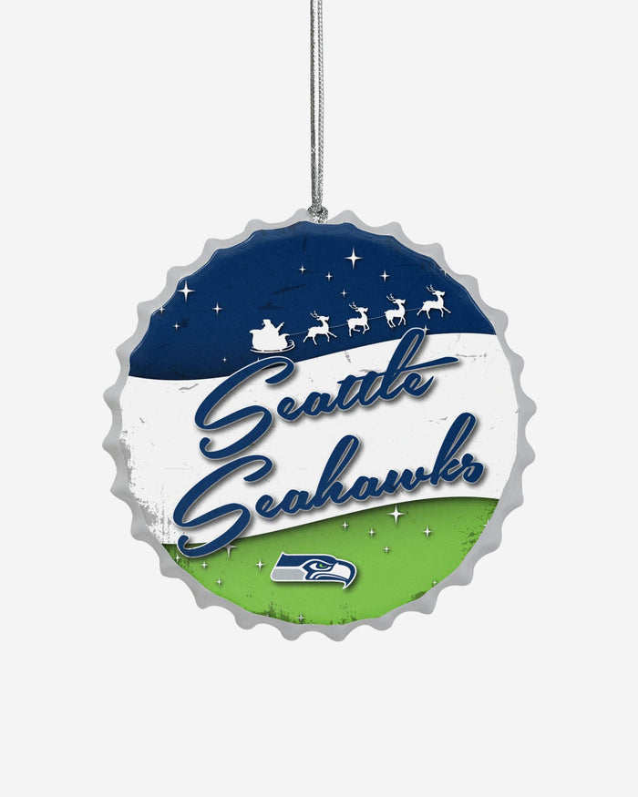 Seattle Seahawks Bottlecap Sign Ornament FOCO - FOCO.com