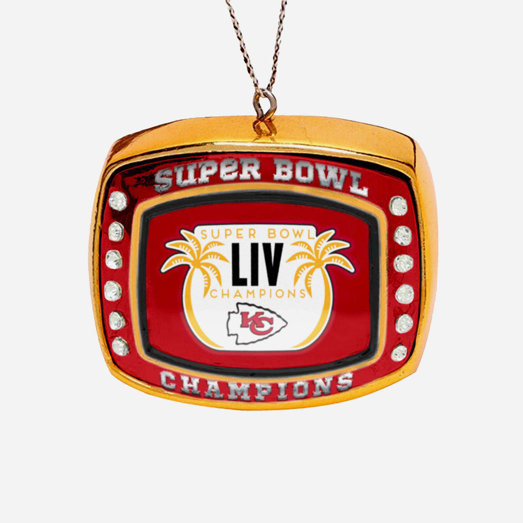Kansas City Chiefs Super Bowl LIV Champions Ring Ornament FOCO - FOCO.com