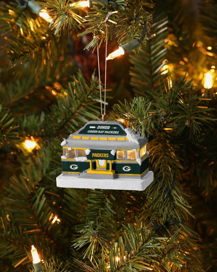 Green Bay Packers Light Up Diner Ornament FOCO - FOCO.com