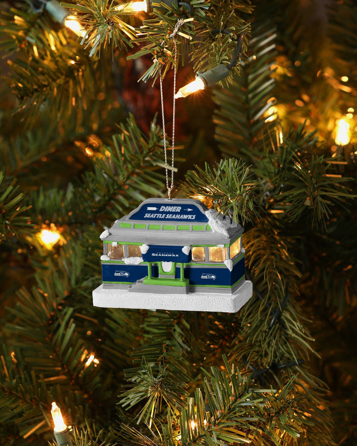 Seattle Seahawks Light Up Diner Ornament FOCO - FOCO.com