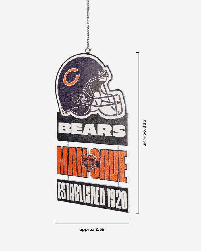 Chicago Bears Mancave Sign Ornament FOCO - FOCO.com