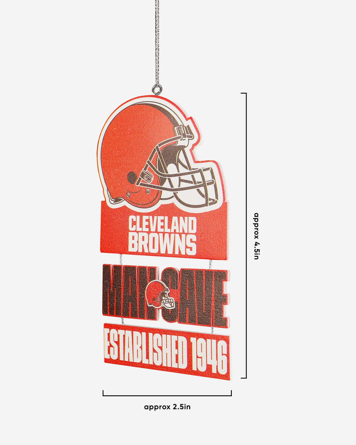 Cleveland Browns Mancave Sign Ornament FOCO - FOCO.com