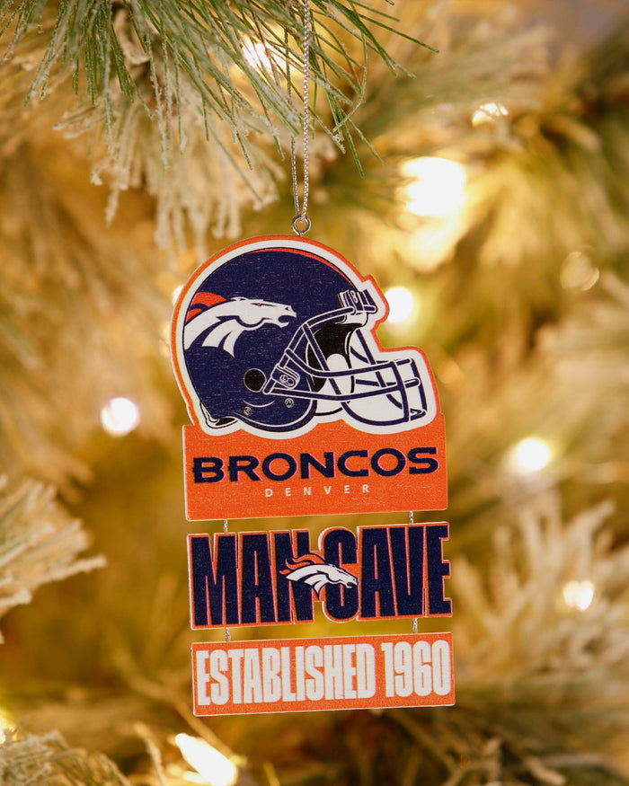 Denver Broncos Mancave Sign Ornament FOCO - FOCO.com