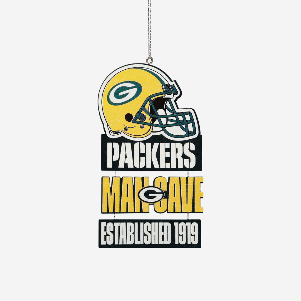 Green Bay Packers Mancave Sign Ornament FOCO - FOCO.com