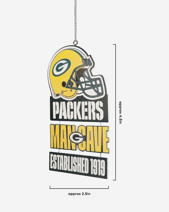 Green Bay Packers Mancave Sign Ornament FOCO - FOCO.com