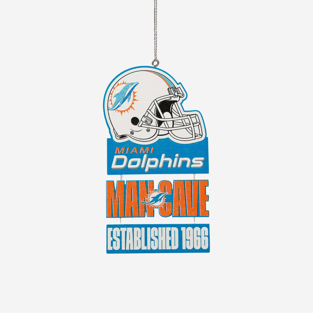 Miami Dolphins Mancave Sign Ornament FOCO - FOCO.com