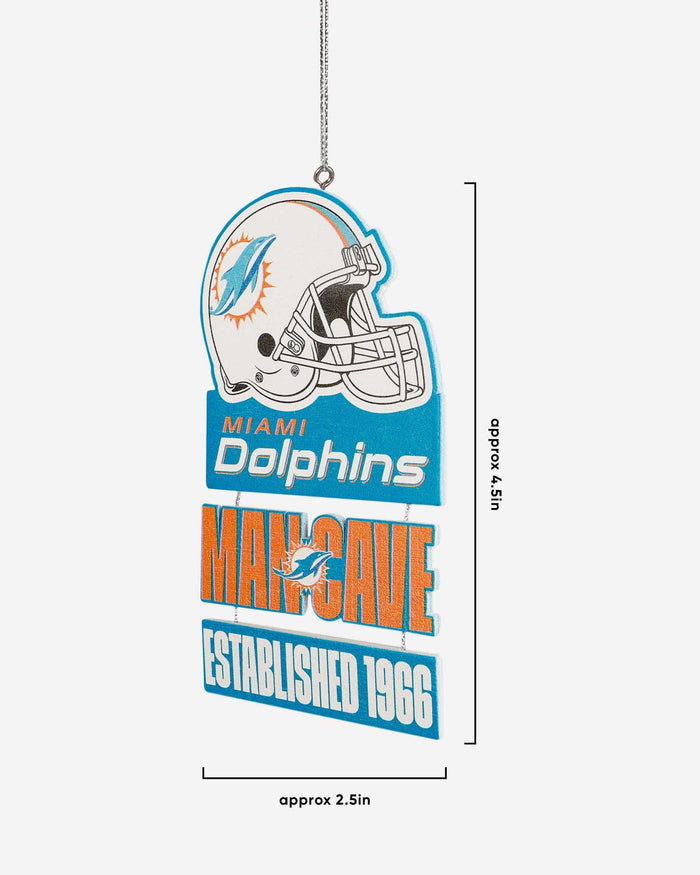 Miami Dolphins Mancave Sign Ornament FOCO - FOCO.com
