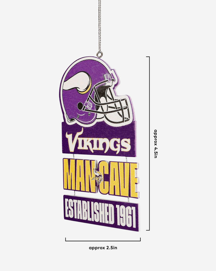 Minnesota Vikings Mancave Sign Ornament FOCO - FOCO.com