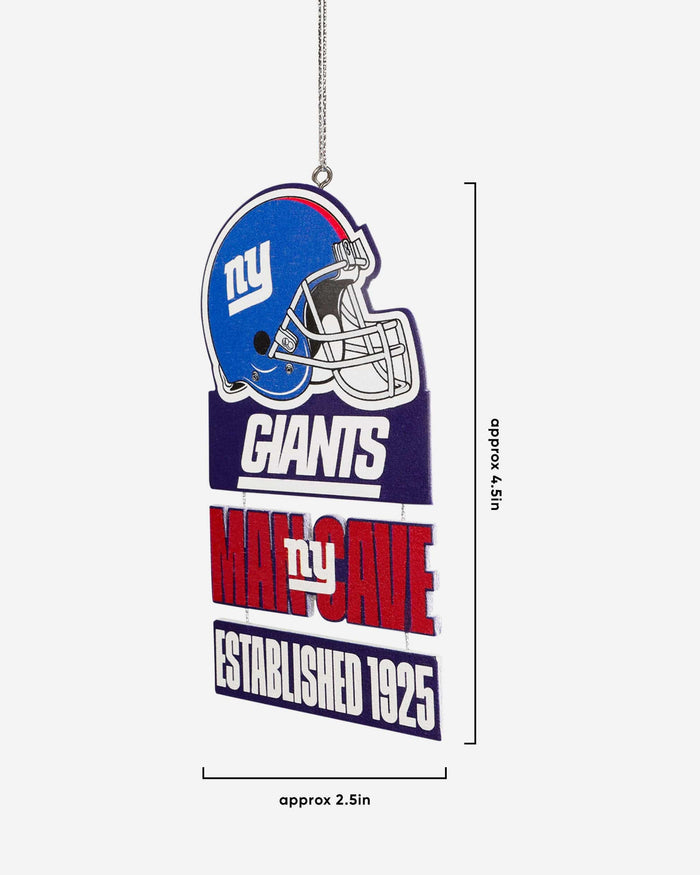 New York Giants Mancave Sign Ornament FOCO - FOCO.com