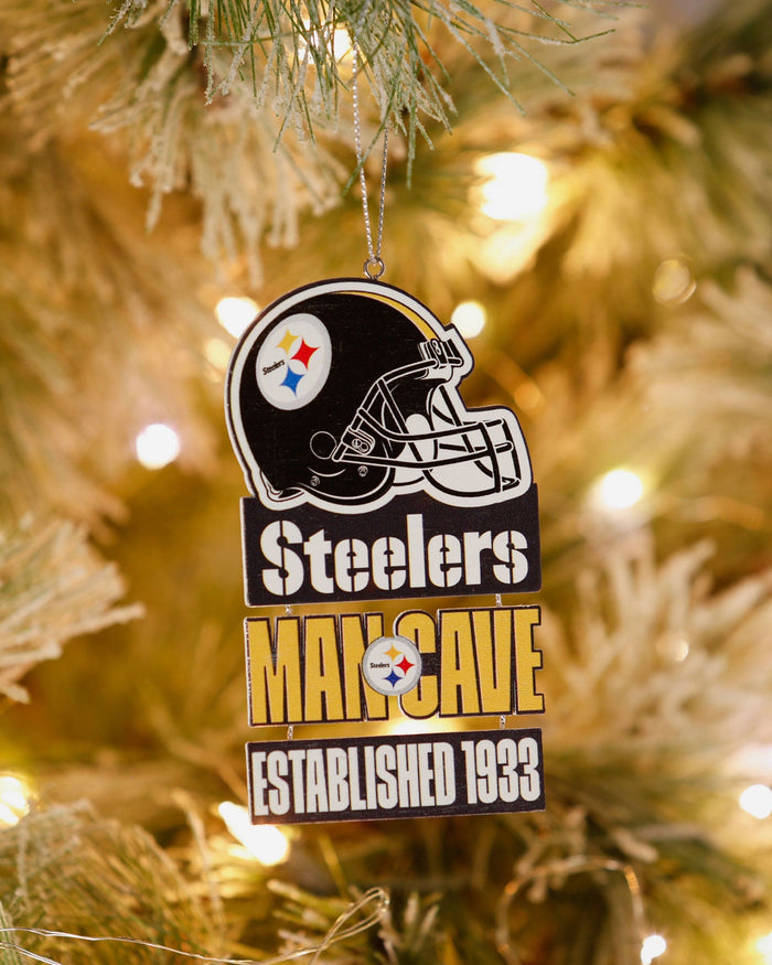 Pittsburgh Steelers Mancave Sign Ornament FOCO - FOCO.com