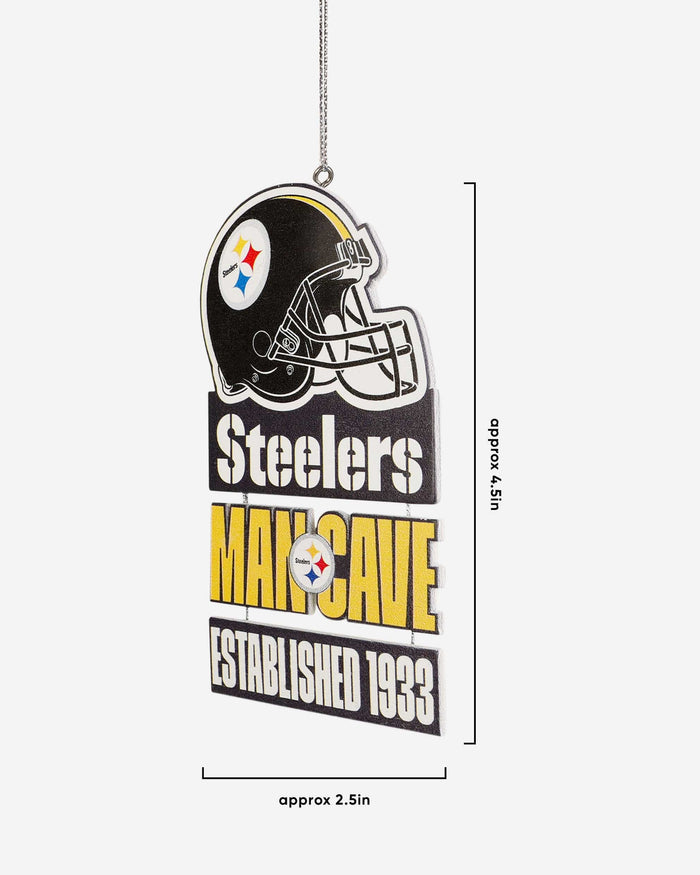 Pittsburgh Steelers Mancave Sign Ornament FOCO - FOCO.com