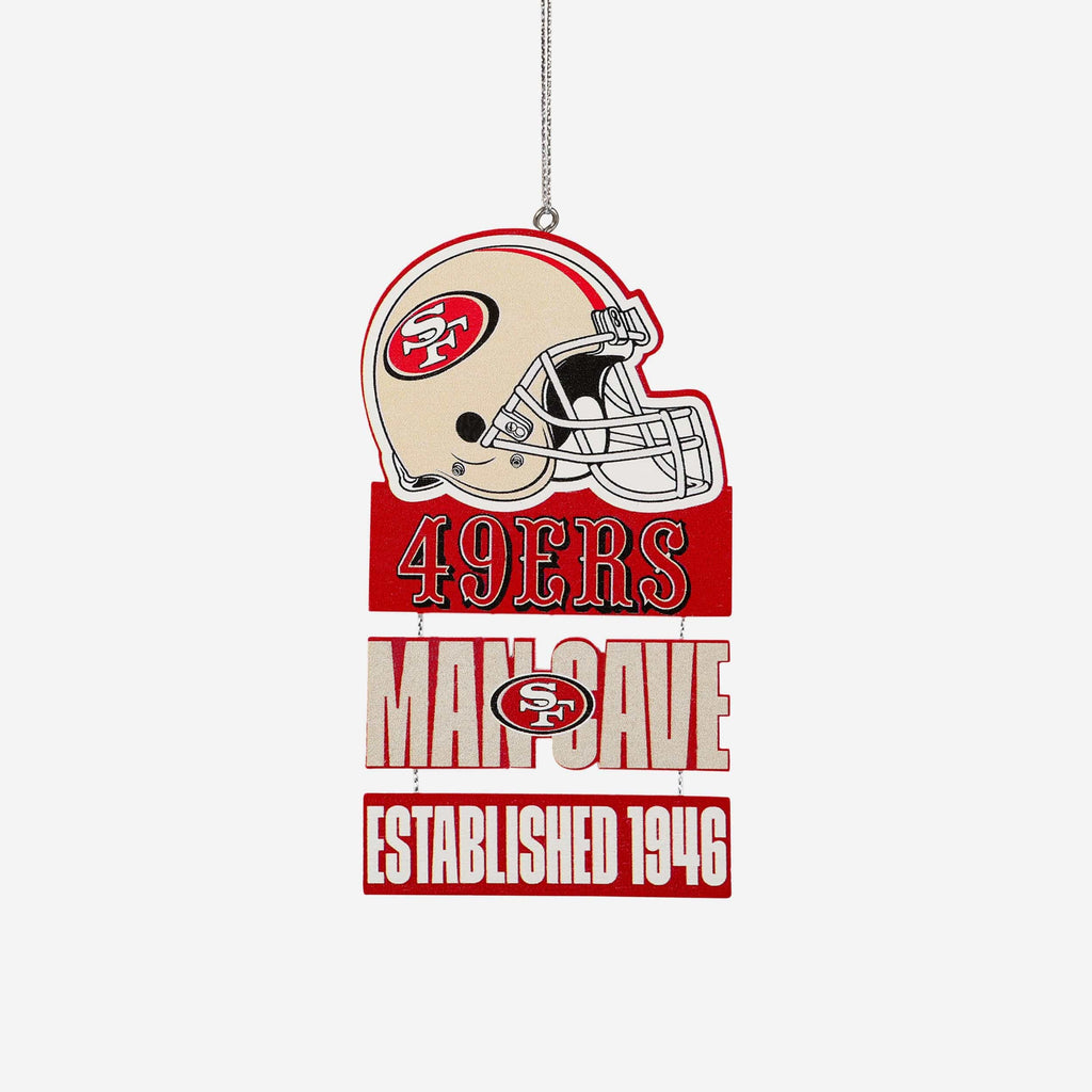 San Francisco 49ers Mancave Sign Ornament FOCO - FOCO.com