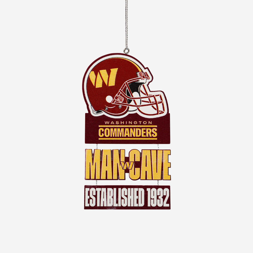 Washington Commanders Mancave Sign Ornament FOCO - FOCO.com