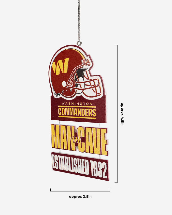 Washington Commanders Mancave Sign Ornament FOCO - FOCO.com