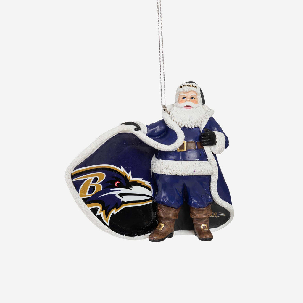 Baltimore Ravens Photoprint Santa Ornament FOCO - FOCO.com