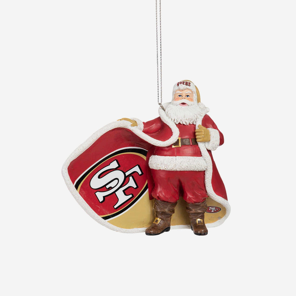 San Francisco 49ers Photoprint Santa Ornament FOCO - FOCO.com