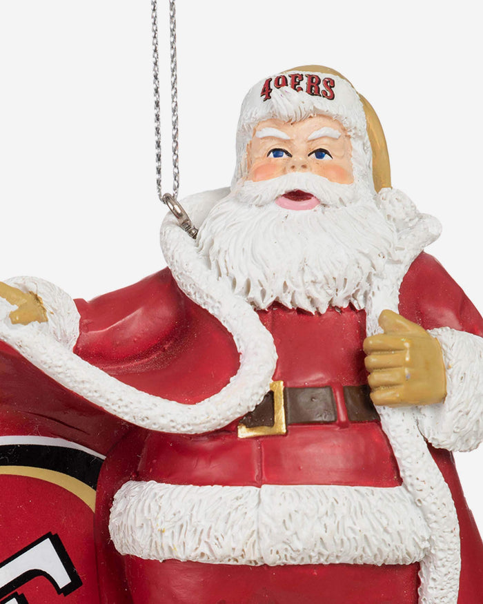 San Francisco 49ers Photoprint Santa Ornament FOCO - FOCO.com