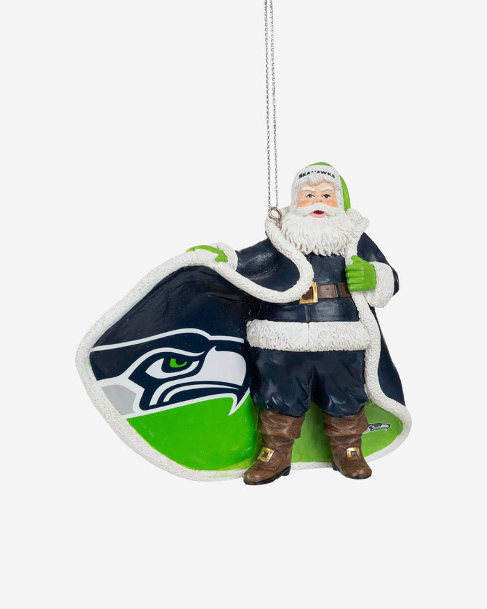 Seattle Seahawks Photoprint Santa Ornament FOCO - FOCO.com