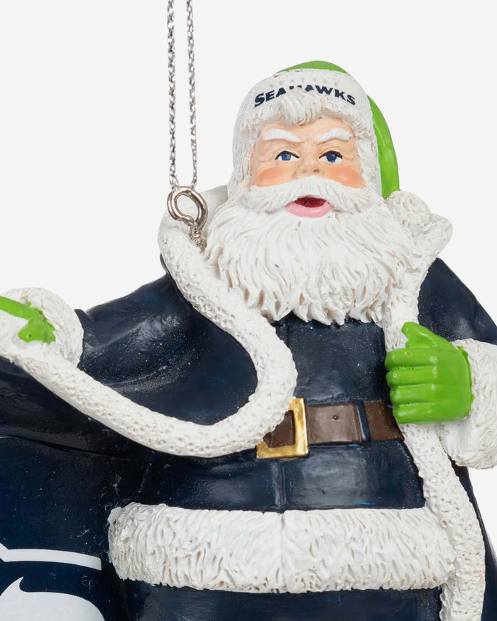 Seattle Seahawks Photoprint Santa Ornament FOCO - FOCO.com