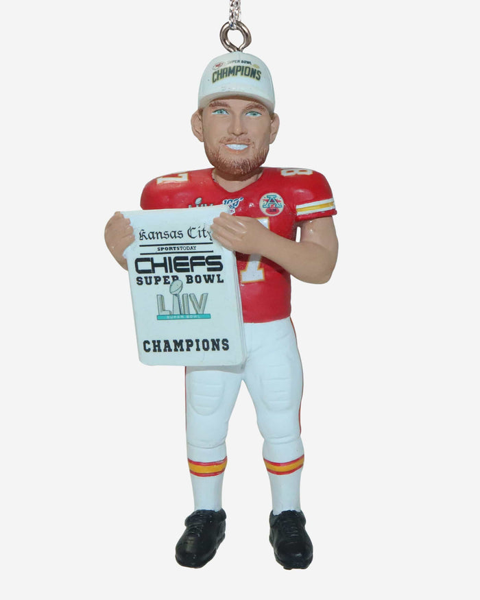 Travis Kelce Kansas City Chiefs Super Bowl LIV Champions Ornament FOCO - FOCO.com