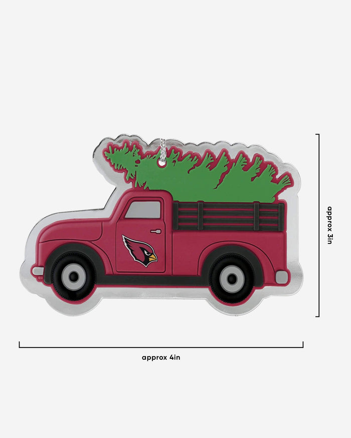 Arizona Cardinals 2 Pack Flat Metal Truck Ornaments FOCO - FOCO.com