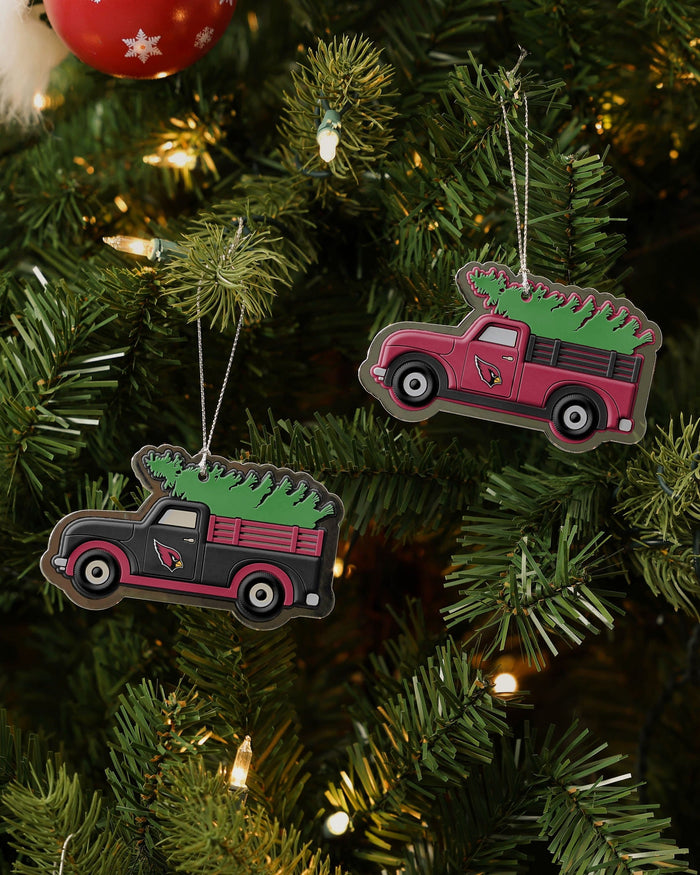 Arizona Cardinals 2 Pack Flat Metal Truck Ornaments FOCO - FOCO.com