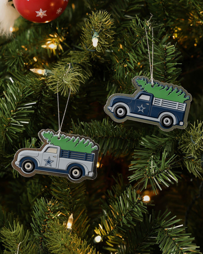 Dallas Cowboys 2 Pack Flat Metal Truck Ornaments FOCO - FOCO.com