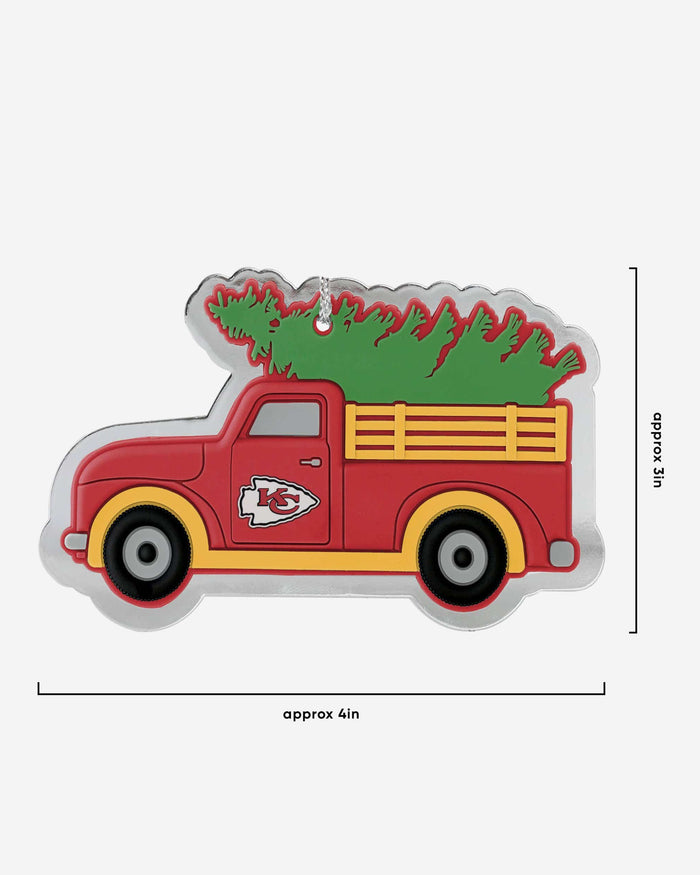 Kansas City Chiefs 2 Pack Flat Metal Truck Ornaments FOCO - FOCO.com