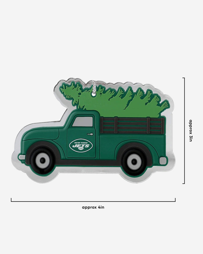 New York Jets 2 Pack Flat Metal Truck Ornaments FOCO - FOCO.com