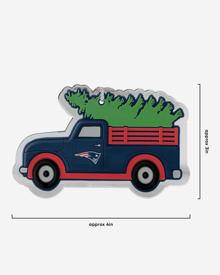 New England Patriots 2 Pack Flat Metal Truck Ornaments FOCO - FOCO.com